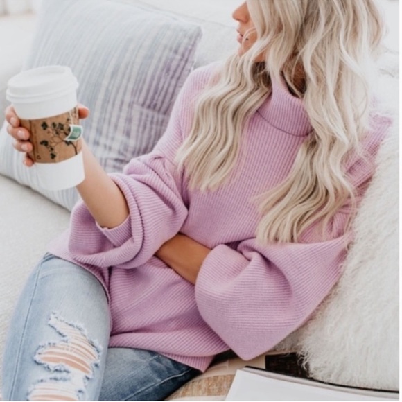 Vici Sweaters - Vici Soft Lavender Turtleneck Sweater
